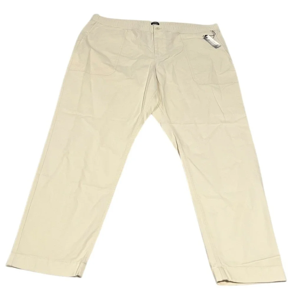 NWT Express Slim Pull-On Chino Pants Elastic Waist Men's XXL